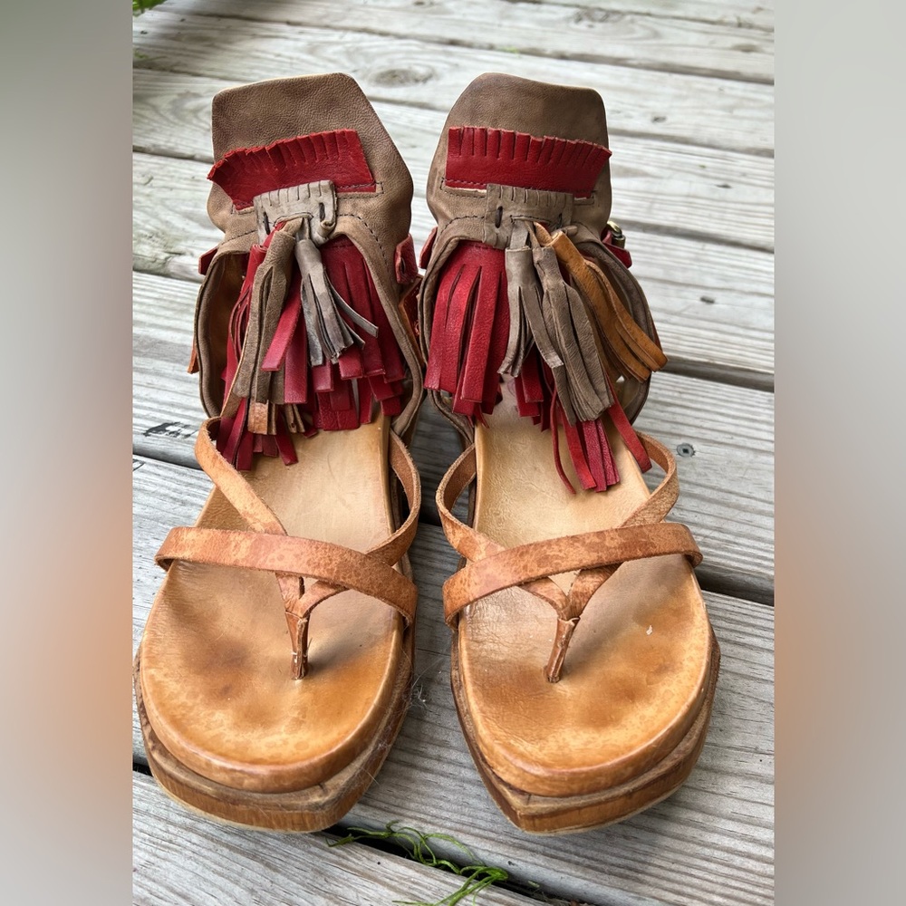 AS98 Leather boho sandals Size 41